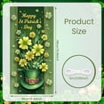 thumbnail image 2 of Green Theme Welcome Banner Gold Heart Pattern Gnome Backdrop Sunflower Design Clover Sunflower Background for Home Decoration Spring Celebration Welcome Event, 2 of 9