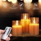 thumbnail image 2 of Lámpara de vela electrónica Velas parpadeantes sin llama con mando a distancia, 3 unidades, funciona con pilas, velas LED realistas, iluminación cálida, 2 modos de iluminación, 5 niveles de brillo, fu Neoglint Lámpara de vela electrónica, 2 of 7