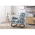 thumbnail image 1 of Luccalily Rocking Accent Chair,Upholstered Glider Chair with Fabric Padded Seat and Solid Wood Base, Armchair with Side Pocket for Nursery,Modern Design for Living Room, Bedroom, 1 of 11