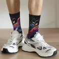 thumbnail image 6 of Pofeuu Artistic Colorful Bird Print Crew Socks, Adult Running Hiking Socks for Youth and Adult, 6 of 6