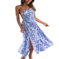 thumbnail image 2 of Ladies Summer Midi Dress in Solid Color with Sleeveless Design, 2 of 8