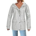thumbnail image 2 of Sentmoon Women Winter Coats Plus Size Drawstring Hooded Neck Long Sleeve Women Jacket Winter Zipper Solid Color Windproof Waterproof Women Fall Clothes Fall and Winter for Running and Hiking, 2 of 8