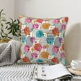 thumbnail image 6 of Xecao Easter Egg Print Soft Velvet Decorative Throw Pillow Covers, Square Cushion Cases for Bed, Sofa, Living Room, Car, and Indoor Outdoor Use-20"x20", 6 of 8