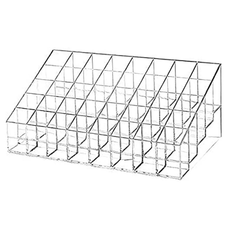 1pc Clear Lipstick Storage Box, PS Multi Grid Storage Box For