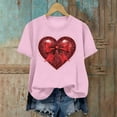 thumbnail image 5 of Neewe Women's T Shirts Summer Tops Simple Graphic Shirts Short Sleeve Vacation Casual Blouse Tee, 5 of 6