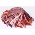 thumbnail image 3 of Soimoi 40Pcs Geometric & Texture Print Cotton Precut Fabrics For Quilting Craft Strips 2.5x42inches Jelly Roll - Red, 3 of 9