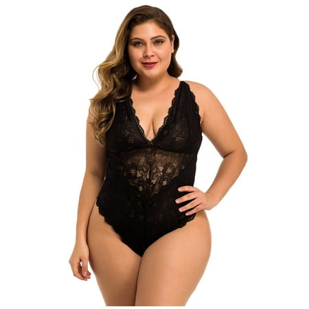 Xuewenshw Women s Lingerie Teddy Lingerie for Women Sexy Pajamas Crotchless Lingerie Women s Chemises & Negligees Nightgown