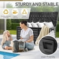 thumbnail image 6 of Ktaxon 75gal Foldable Outdoor Storage Deck Box, Collapsible Resin Garden Box with Easy Setup, Black, 2 pc, 6 of 12