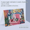 thumbnail image 3 of Yayeee Toggle Light Switch Wall Plate 2-Gang 4.56"x4.48" Decorative Outlet Cover, Art Cat, 3 of 7