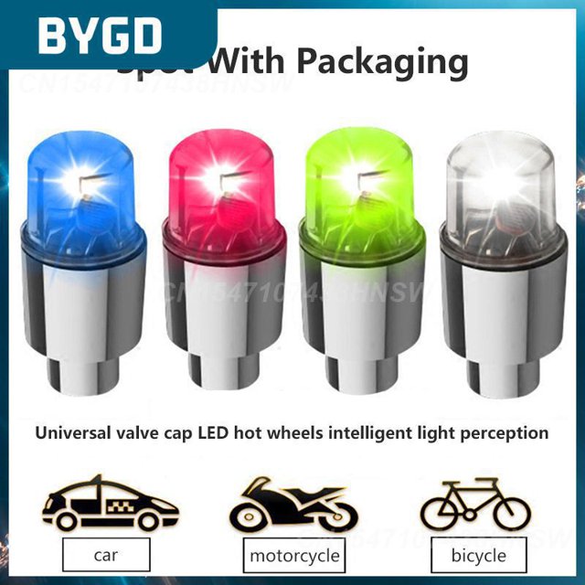 2pcs Rust Resistant Wheel Light Durable Led Light Cap Cover For Car Motorcycle Waterproof Led Tire Valve Stem CapsblueUnited States He Qiyong unisex