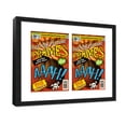 thumbnail image 2 of Black Comic Book Frame with White Mat - 2 Openings to Display 2 7.75"x10.5" Golden Age Comic, 2 of 7