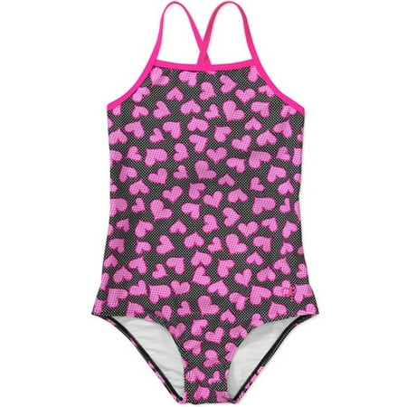 Girls' Charmed Dot 1-Piece Swimsuit - Walmart.com