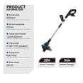 thumbnail image 3 of 20V Electric Lawn Mower Li-ion Battery Cordless Grass Trimmer 12in Auto Release String Cutter Pruning Garden Tools ,Easy to Use, 3 of 6
