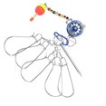 thumbnail image 3 of Fishing Stringer,5‑Hook Lock Live Fish Stainless Steel Fish Lock Fishing Accessories Sturdy Construction, 3 of 8
