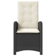 thumbnail image 3 of vidaXL 3 Piece Bistro Set with Cushions Black Poly Rattan, 3 of 5