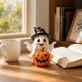 thumbnail image 4 of 4.2 Inch Witch Hat Ghost Pumpkin Figurine, Resin Spooky Table Statue, Tiered Tray Ornament for Mantel Shelf and Halloween Party Decor, 4 of 7