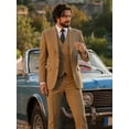 thumbnail image 2 of Men's Suit 3 Piece Slim Fit Jacket + Vest + Pants Set | Wedding Formal Business Suits Elegant Tuxedo | Peaked Lapel Blazer, 2 of 6