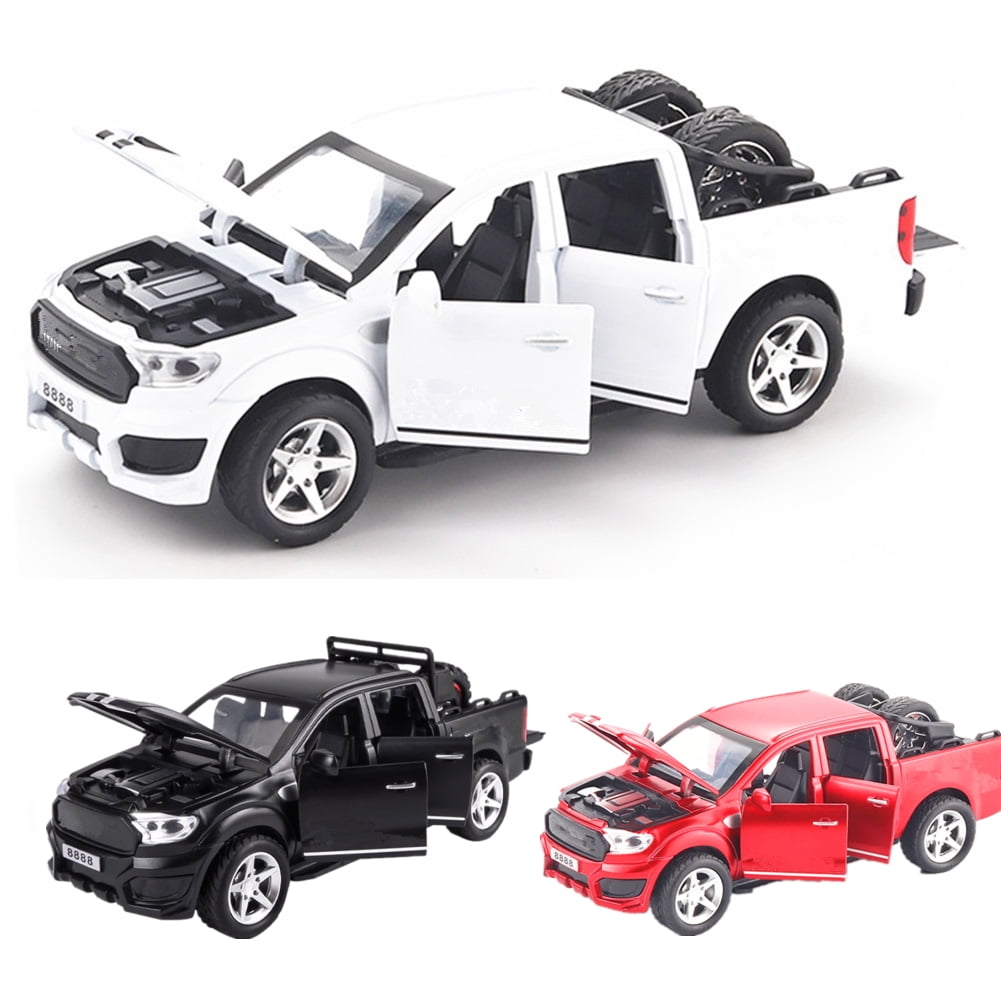 RC Truck 1/32 Diecasts Pull Back Car Model Off-Road Truck Toy Kids for Ford Raptor F350 Ranger Accessories