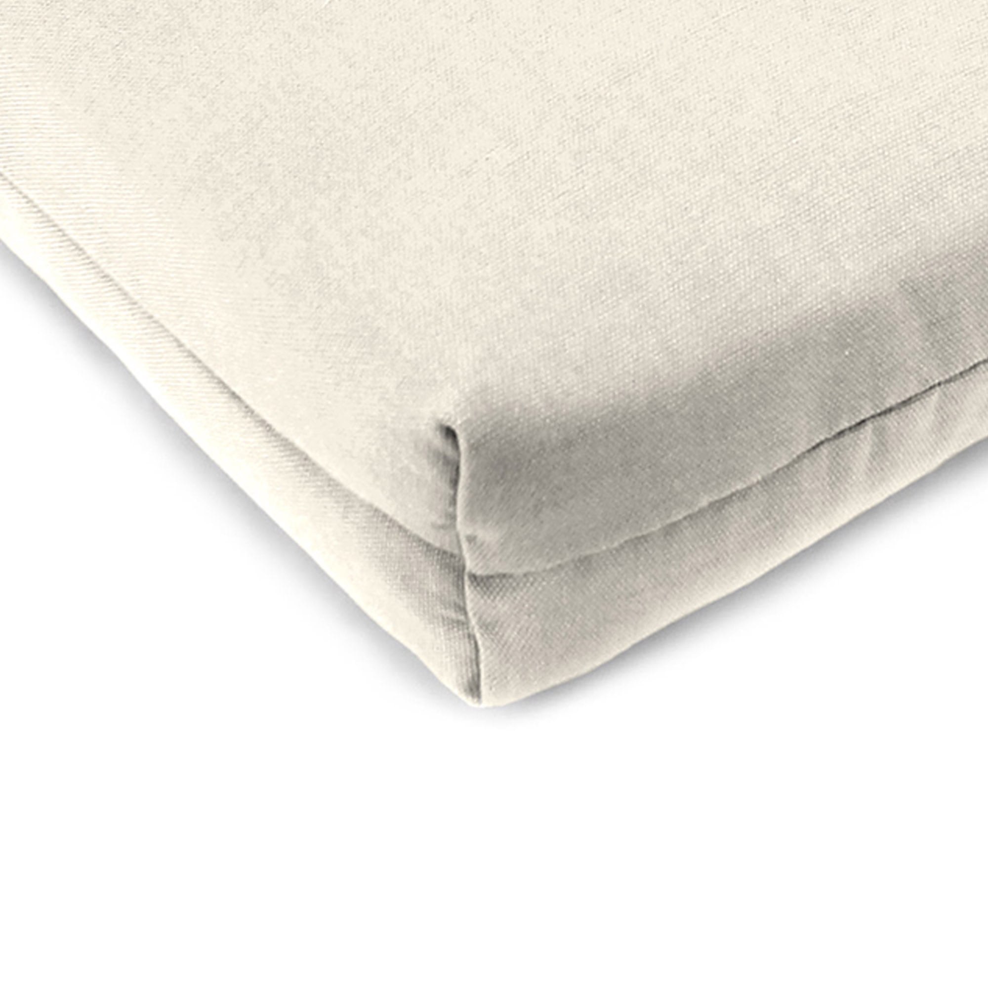 Jordan Manufacturing 17" x 19" Veranda Cream Solid Rectangular Outdoor Chair Pad Seat Cushion with Ties (2 Pack)