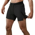 thumbnail image 3 of Men's Workout Shorts 3 Inch Quick Dry Mesh Jogging Running Shorts, Gym Athletic Marathon Performance Shorts with Pockets, 3 of 4