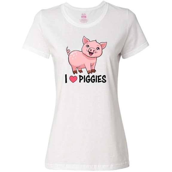 Inktastic I Love Piggies- Cute Pig Women's T-Shirt