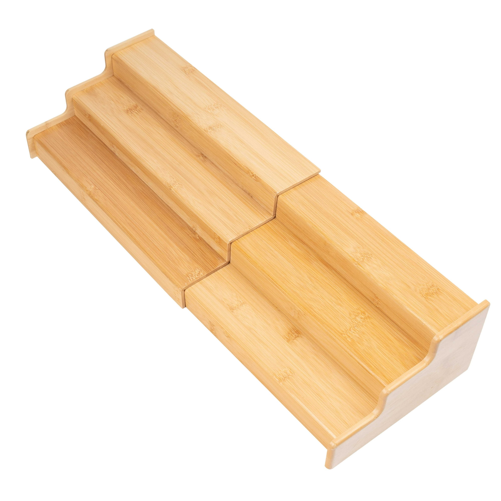 Better Homes & Gardens, Bamboo Organizers Expandable Spice Rack, 3-Tier, 12.91-22.4x7.67x4.4 in