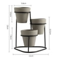 thumbnail image 2 of Saient Black and gold matte ceramic succulent flower pots for plants, medium-sized flower pots with drainage holes and stoppers, for cactus indoor plants, modern and simple decoration, 2 of 5