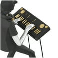 thumbnail image 4 of " x " Black Polystone Rock Band Musician Sculpture with Gold and Silver Accents, by DecMode (4 Count), 4 of 9