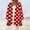 Red, variant on Sakmal Winter Coats for Women Lightweight Cover-Up Red Elbow-Length Comfy Loose Fit Polka Dot Cardigan Ladies Coat
