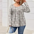 thumbnail image 4 of Cutuoiiu Plus Size Tops for Women Daily Printed Crewneck Long Sleeve Shirts Gifts, 4 of 6