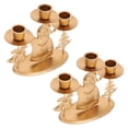 thumbnail image 4 of LABSERRON Retro Christmas Candle Holders Golden Iron 2Pcs 5.3x2.4x5.9in Home Decoration, 4 of 10