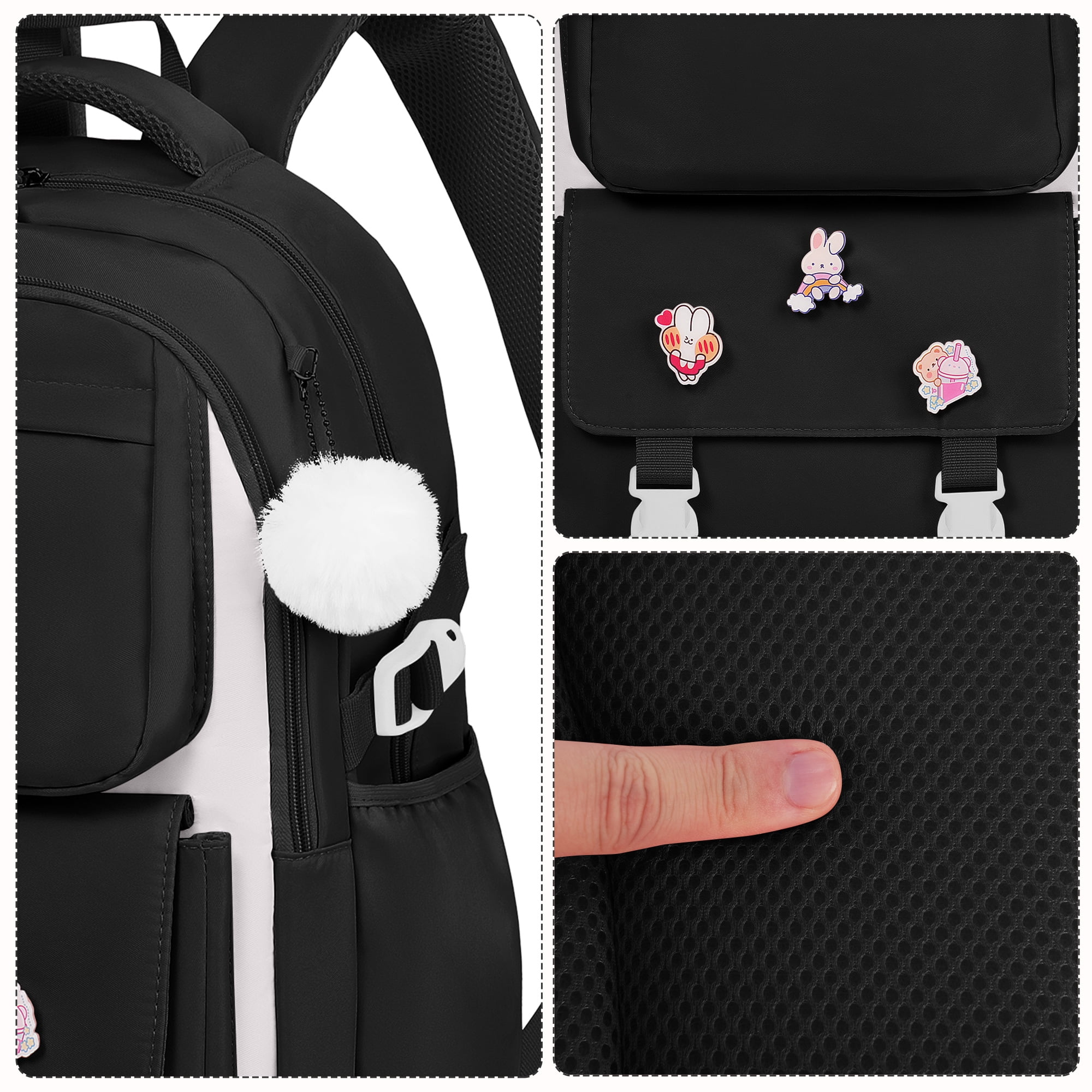 DAKIMOE Kids Backpack School Backpacks for College Cute Girl Middle High School Bookbag Large Capacity Lightweight Waterproof Daypack for Teens Students