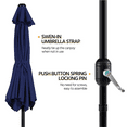 thumbnail image 6 of Renwick 9 Ft Outdoor Patio Umbrella with Push Button Tilt and Crank, Navy Blue, 6 of 9