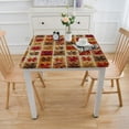 thumbnail image 3 of nygtbtfer Autumn Changing Leaf Jacquard Fall and Thanksgiving  Fabric Tablecloth, Fall Leaf Block Woven Easy Care Country Cottage Tablecloth, 3 of 7