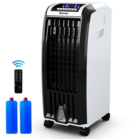 Costway Evaporative Portable Air Conditioner Cooler Fan Anion Humidify W/ Remote (Best Portable Air Conditioner Without Hose)