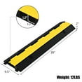thumbnail image 2 of Topbuy 2 Channel Rubber Floor Cable Protectors Wire Cover Ramp with Flip-Open Top, 2 of 6