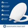 thumbnail image 2 of Asiento de Inodoro Bemis Aurora de Cierre Lento Redondo Blanco, 2 of 9