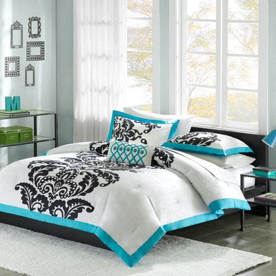 Mizone Florentine 3 Piece Comforter Set Teal Twin Twin X Large