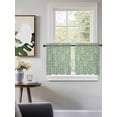 thumbnail image 3 of Sage Green Botanical Tier Curtains 36 Inch Length,Sheer Curtains for Bedroom Living Room Window Spring Summer Chic Wildflowers Rod Pocket Drapes Kitchen Curtains Small Half Window 27.5"x36" 2 Panels, 3 of 7