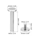 thumbnail image 2 of Tornillos Chicago M4x25mm, 25 juegos de tornillos de latón con ranura para encuadernación, remaches para cinturones de cuero, álbumes de recortes y fotos, plateados, 2 of 7