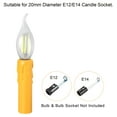 thumbnail image 5 of Uxcell Candle Socket Cover Candelabra Base for E14 Chandelier 25x100mm Yellow 10 Pack, 5 of 6