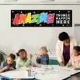 thumbnail image 3 of Koyal Wholesale Classic Rainbow Classroom Banner Sign for Teachers, The Power of Yet Growth Mindset, Wall Decor, 2-Pk, 3 of 5