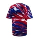 thumbnail image 4 of ICHUANYI Clearance Women's Summer Casual Crewneck Short Sleeve T-Shirts Flag Print Fit Basic Tops Tees Blouses(Wine, XXL) ICHUANYI WER2023081008787, 4 of 6