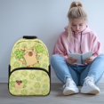 thumbnail image 2 of Aplkyhs Happy Capybara Pack School Backpack for Kids Age 6-18 Ergonomic Padded Adjustable Straps Large Capacity Water Resistant Bookbag for K-12 Students Daily School Travel, 2 of 7