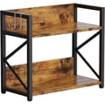 thumbnail image 2 of Linqz 2-Tier Kitchen Counter Shelf Organizer, Multifunctional Coffee Bar Station & Spice Rack for Countertop, Rustic Brown, 2 of 8