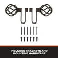 thumbnail image 4 of Sun Zero Cage 3/4” Decorative Blackout Curtain Rod, 66-120", Oil Rubbed Bronze, 4 of 7