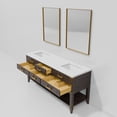 thumbnail image 6 of Norwalk 72 in W Brown Oak Double Bath Vanity, Cultured Marble Top, and 34 in Mirrors, 6 of 9