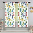 thumbnail image 5 of Blackout Kids Curtains,White Dinosaurs Clouds Leaves Pattern Childrens Insulated Curtains Set Of 2,Bedroom Essentials,Toddler Room Decor 42"x63", 5 of 5