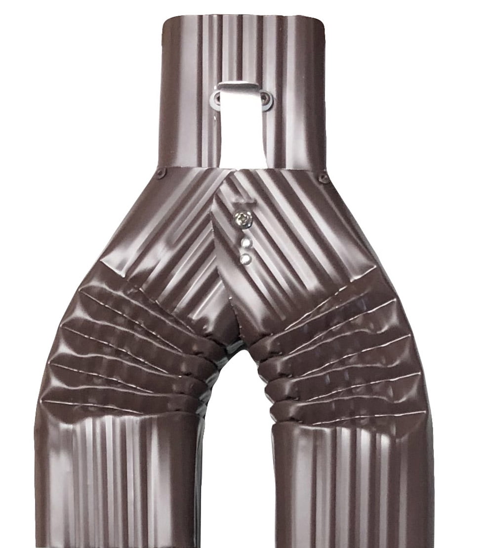 Basic Downspout Diverter for Rain Barrels (3X4, Royal Brown)