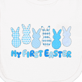 thumbnail image 3 of Inktastic My First Easter Blue Easter Bunnies Newborn Bib, 3 of 3